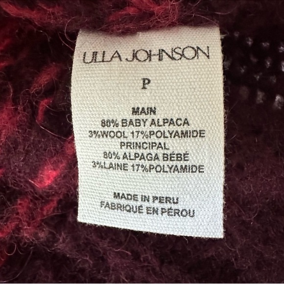 ULLA JOHNSON ROSALIA MULTICOLORED ALPACA
BLEND SWEATER SIZE PETITE - Picture 12 of 16
